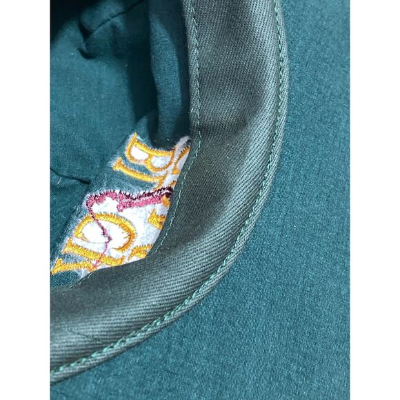 Vintage Black Comb Mountain Ski Hat Merkley - Turquoise Suede - cool Strap!! - Picture 7 of 10